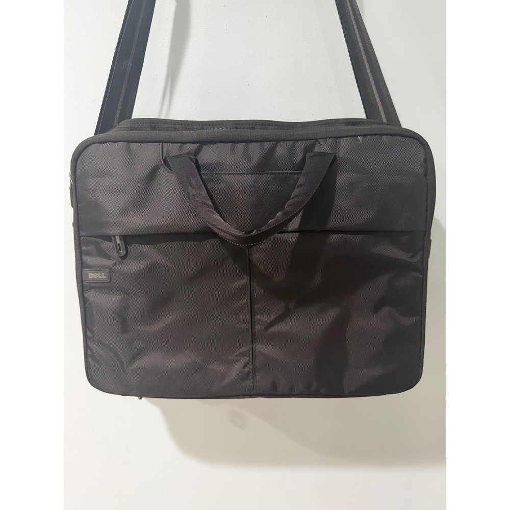 Dell Professional Laptop Messenger Bag Black Briefcase Shoulder Strap Tech Case